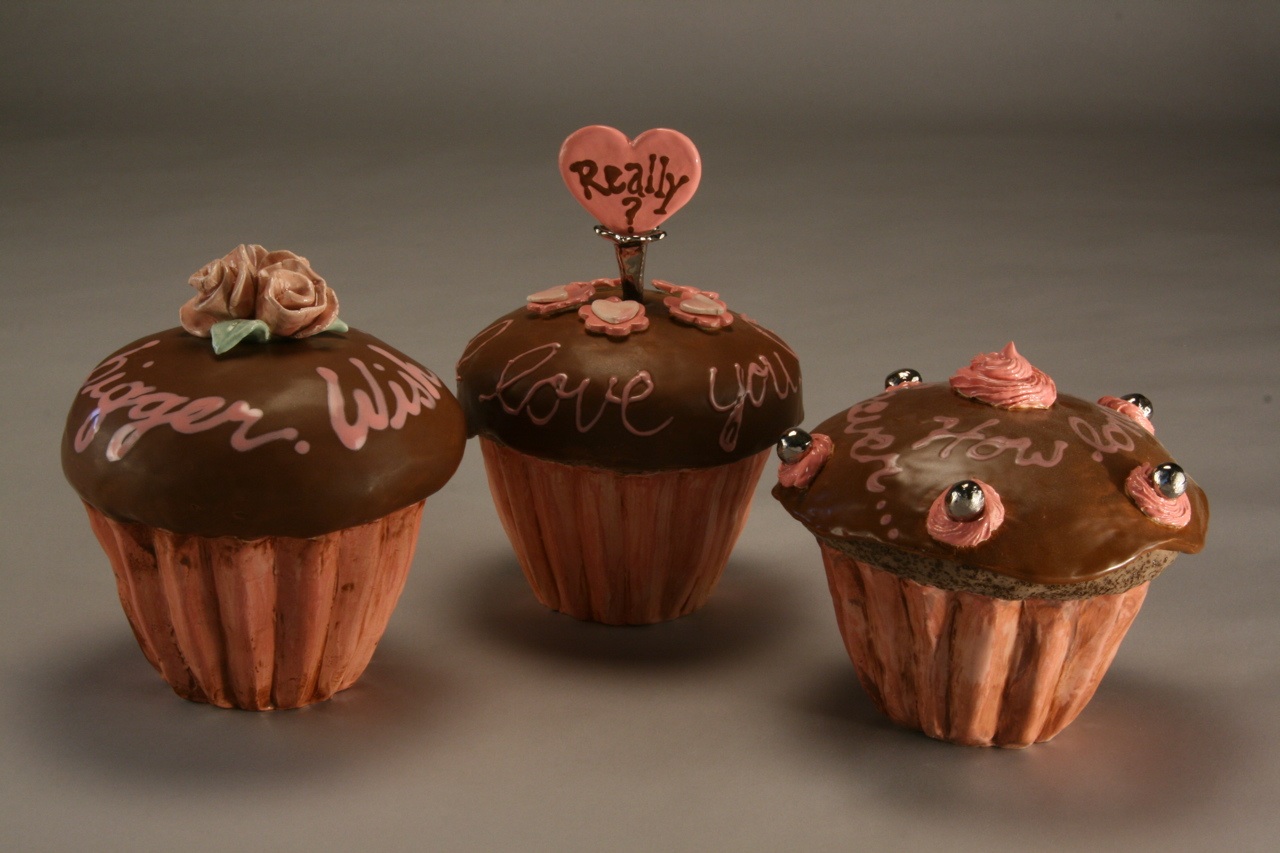 Image of ceramic cupcakes by Kristen Cliffel titled The Dirty Dozen